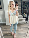 On the Road Multi-Color Vertical Stripe Patchwork Knit Top