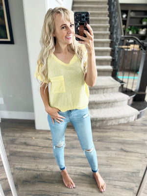 Middle Child Sweater Knit Short Sleeve Top (Multiple Colors)