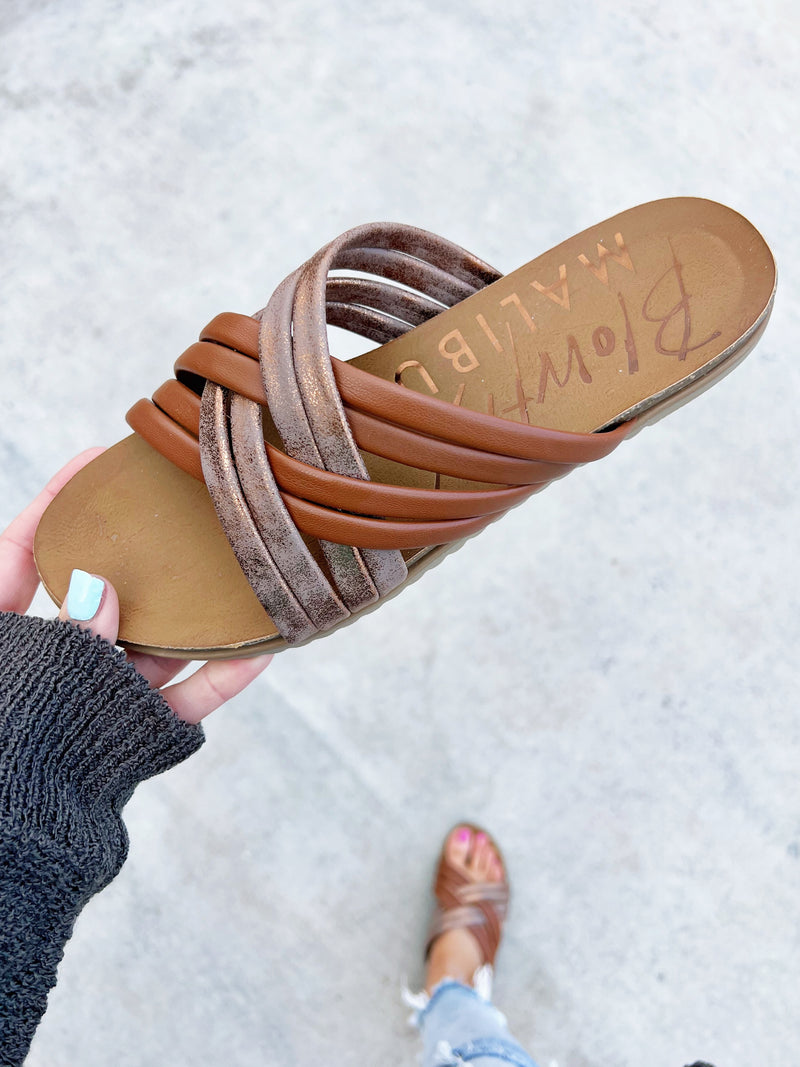 Blowfish Risky Business Sandals in Brown & Bronze (SALE)
