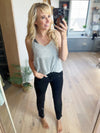 Hold On to Hope V-Neck Speckled Cami in White