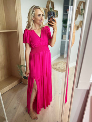 Forever Young Dress in Fuchsia