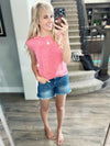 Complete Me Crew Neck Tank in Hot Coral