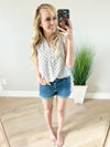 Suddenly Chic Black Tile Print Sleeveless Top