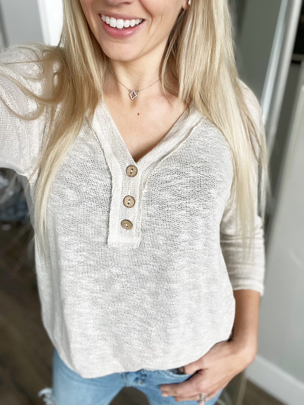 Every Turn Knit Top in Oatmeal