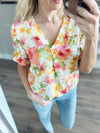 Everything's Fine Floral Puff Sleeve Top