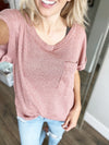 Middle Child Sweater Knit Short Sleeve Top (Multiple Colors)