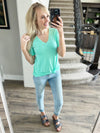 **Deal of the Day** Land On My Feet Relaxed V-Neck Tee (Multiple Colors)