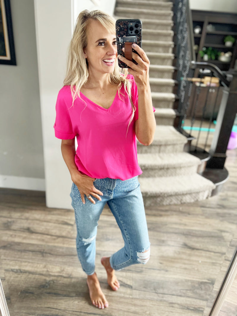 Good Girl V-Neck Short Sleeve (Multiple Colors)