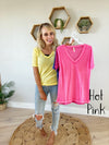 Remarkable Moments Melange Short Sleeve V-Neck (Multiple Colors)