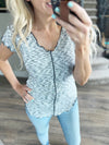 See You Tonight V-Neck Cap Sleeve in Black