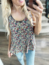 Temperatures Rising Black Floral Print Tank
