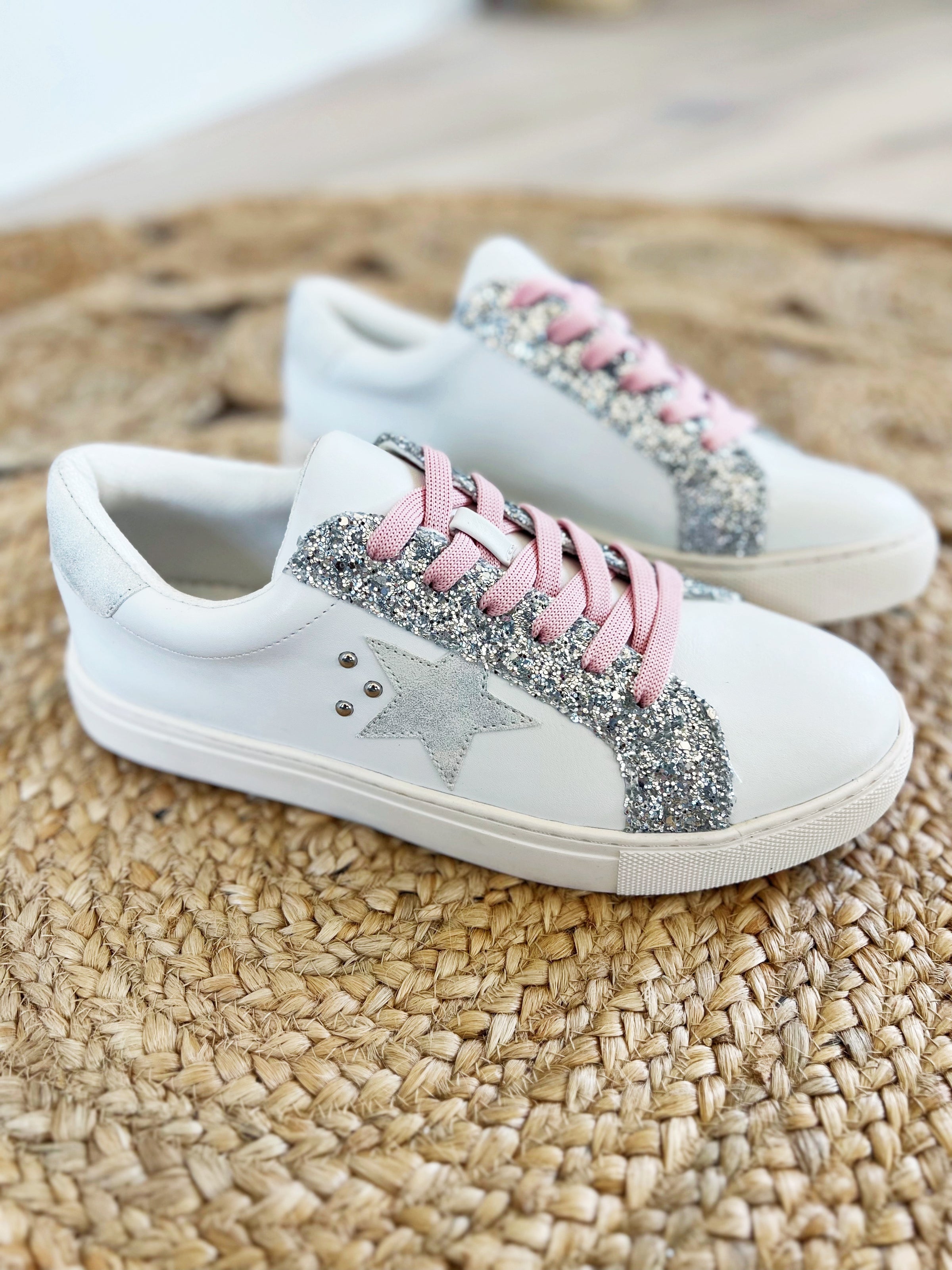 Corky's Supernova Princess Sneakers in Silver Glitter 7