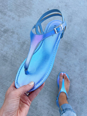 Give It A Shot Sandal in Blue