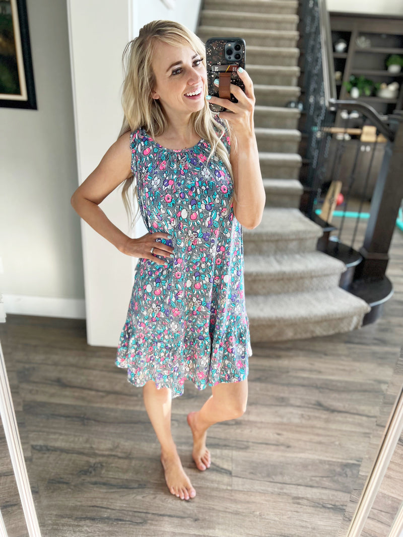 Floral Essence Tie Strap Dress