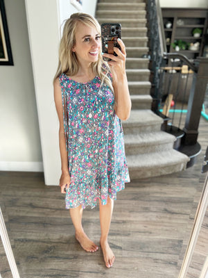 Floral Essence Tie Strap Dress