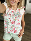 My Best Friend Floral Cap Sleeve in Ivory