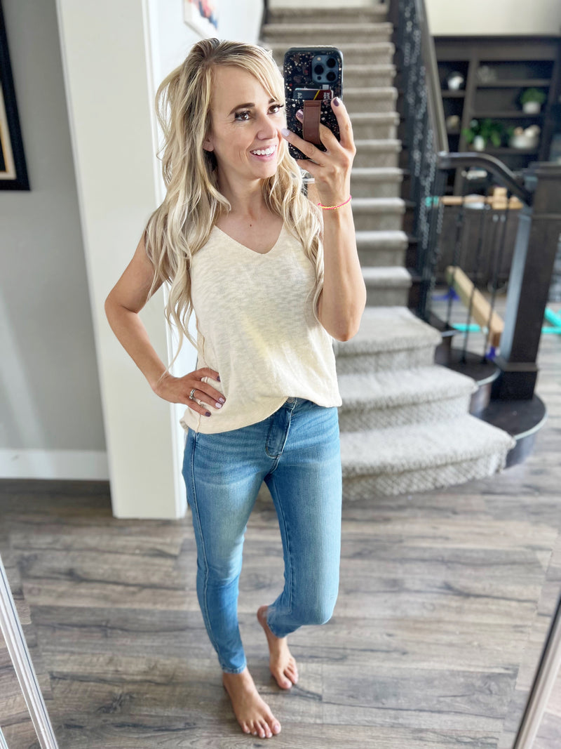 Make It Your Own Sweater Tank Top in Cream (SALE)