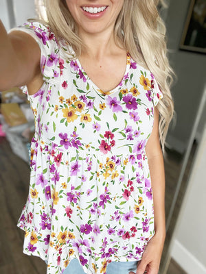 Just Wanna Tell You How I'm Feelin' Floral Babydoll in Off-White