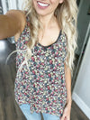 Temperatures Rising Black Floral Print Tank