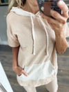 Relax Mode Brushed Terry Hoodie in Oatmeal