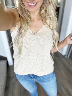 Make It Your Own Sweater Tank Top in Cream (SALE)