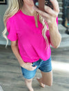 Hello Darling Blouse in Hot Pink