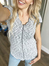 See You Tonight V-Neck Cap Sleeve in Black