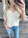 Make It Your Own Sweater Tank Top in Cream (SALE)