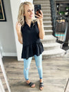 Summer Camp Solid Tank with Ruffles (Multiple Colors)