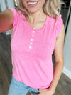Uptown Girl Ruffled Cap Sleeve Top in Vintage Fuchsia