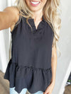 Summer Camp Solid Tank with Ruffles (Multiple Colors)