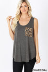 Decide Animal Print Pocket Tank (Multiple Colors) (SALE)