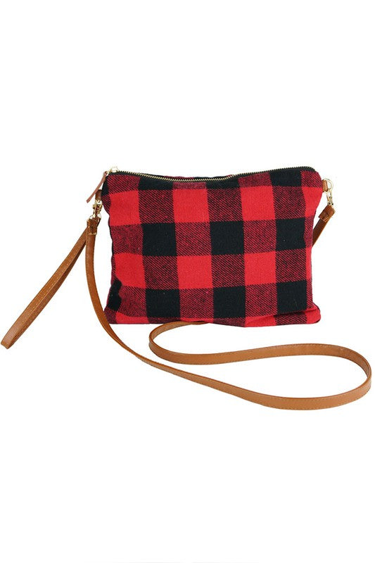 Buffalo Plaid Cross Body Bag