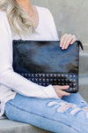Oversize Cross Studded Clutch (Multiple Colors)