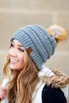More Than A Feeling CC Classic Fur Pom Beanie (Multiple Colors)