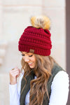 More Than A Feeling CC Classic Fur Pom Beanie (Multiple Colors)