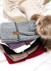 CC Solid Accent Cuff Fur Pom Beanie (Multiple Colors)