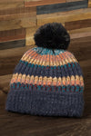 Who Knew Shimmery Striped Multicolored Beanie