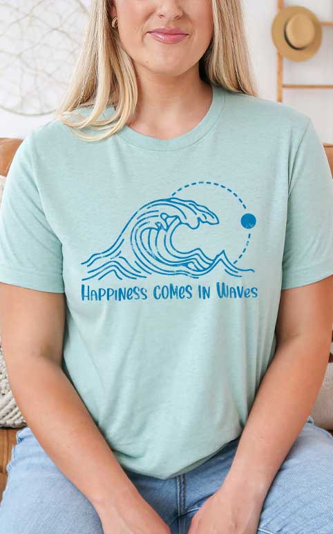 Happiness Comes in Waves Graphic Tee (SALE)