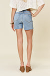 Judy Blue High Rise Raw Hem Denim Shorts