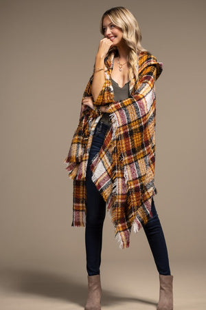 Never Change Plaid Shawl Wrap