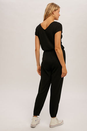 Call Me Up Jumpsuit in Black