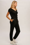 Call Me Up Jumpsuit in Black