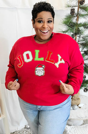 Jolly Santa Ideal Chenille Sweatshirt