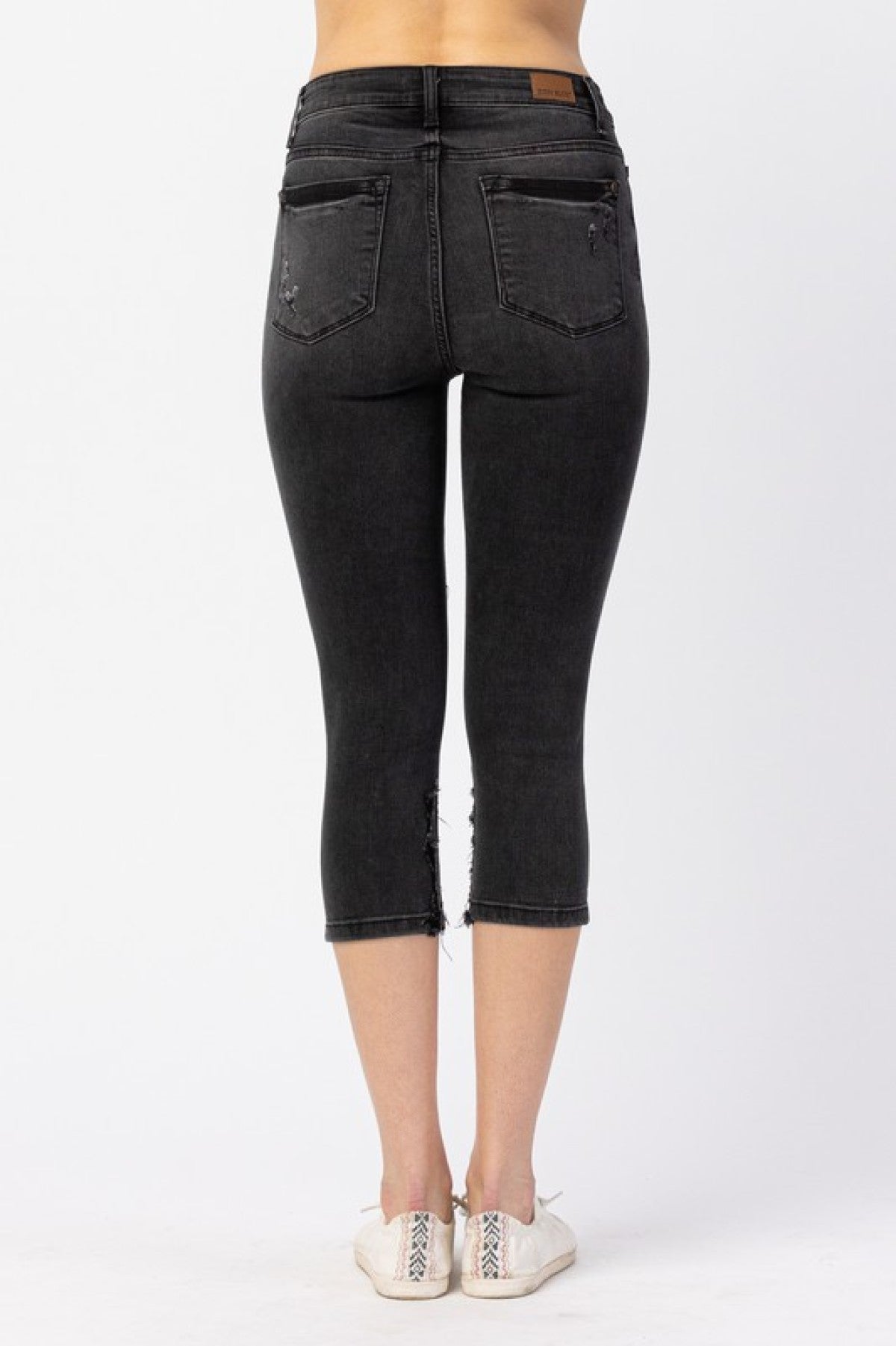 Judy Blue Cropped Jeans Judy Blue High Rise Button Fly Flare Jeans