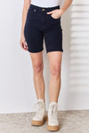 Judy Blue Navy High Rise Tummy Control Bermuda Shorts
