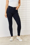 Judy Blue Garment Dyed Tummy Control Skinny Jeans In Navy