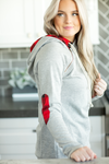 Favorite Things Buffalo Plaid Accented Double Hooded Sweatshirt in Gray (SALE)