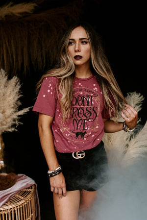Don't Cross Me Bleached Tee
