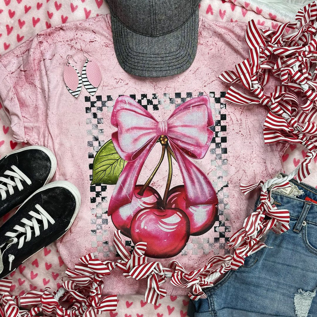 Cherries and Bow Graphic Tee